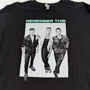 Jonas Brothers Remember This Tour 2021 Black Graphic T-Shirt XXL 2XL Band Tee